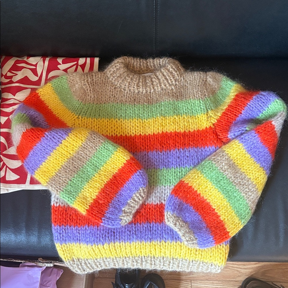 Ganni Cozy Tan Knit Sweater
